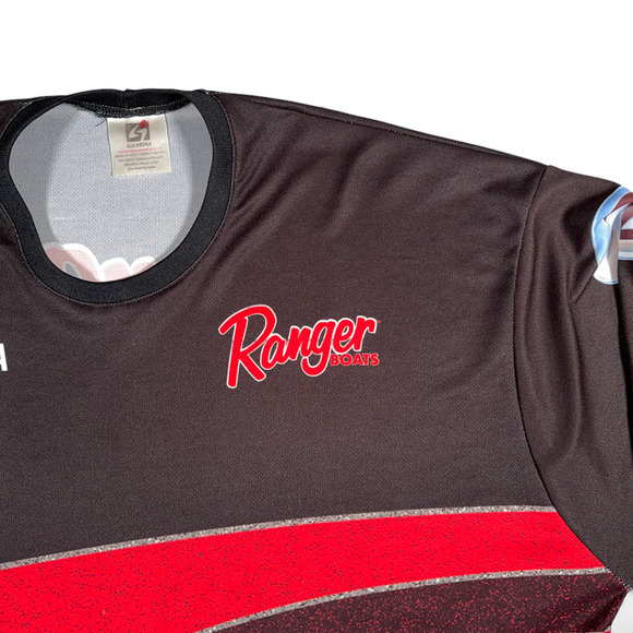 Vintage Ranger Boats Shirt Adult 2XL XXL Black Fishing Cup Jersey Yamaha 90s - Picture 2 of 9